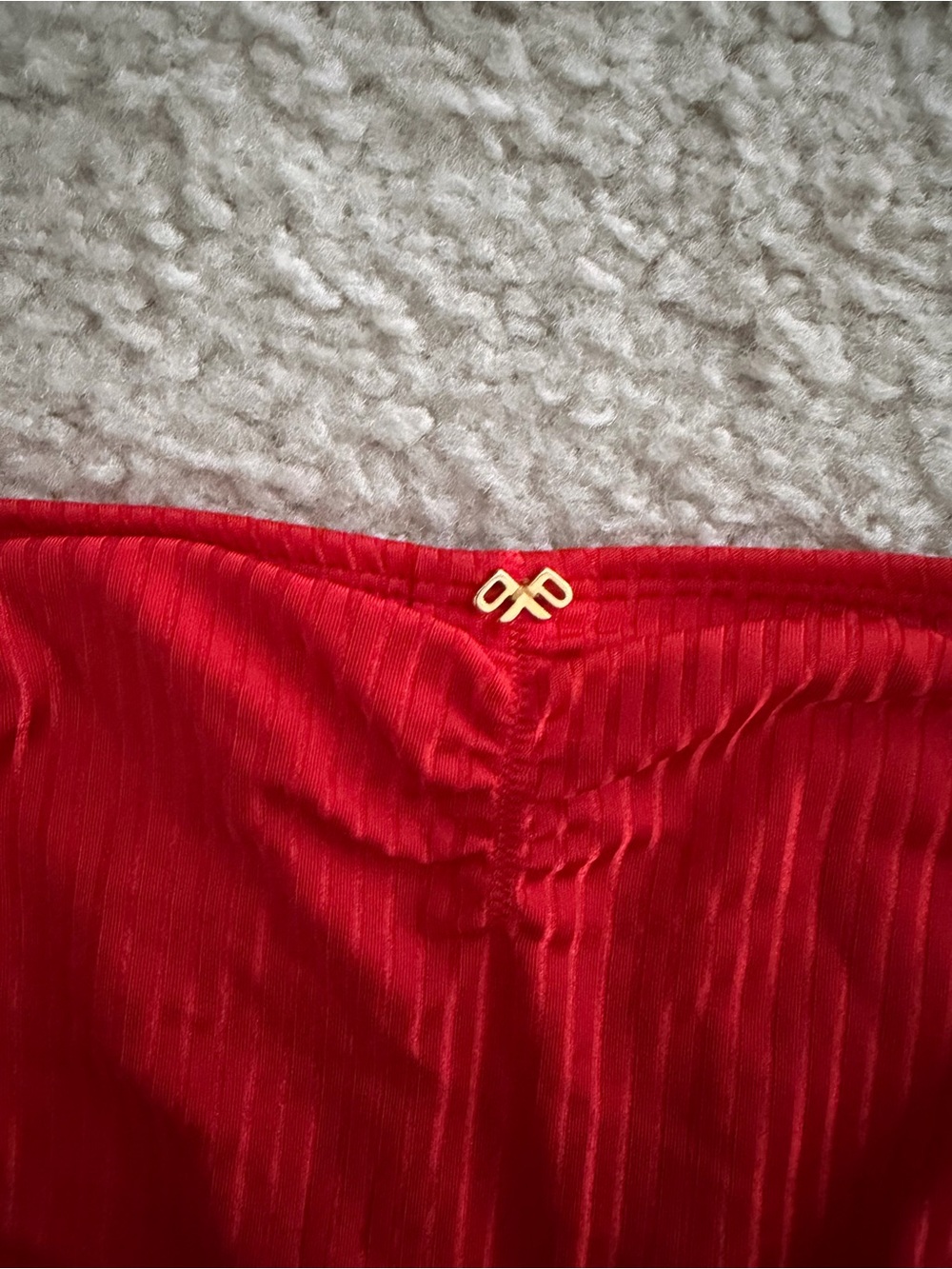 PQ Swim Red Ribbed Bikini Set - Picture 2 of 7